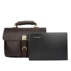 High Quality Interior Compartment Laptop Men Leather Briefcase