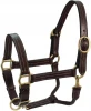 High quality leather horse halter and lead rope