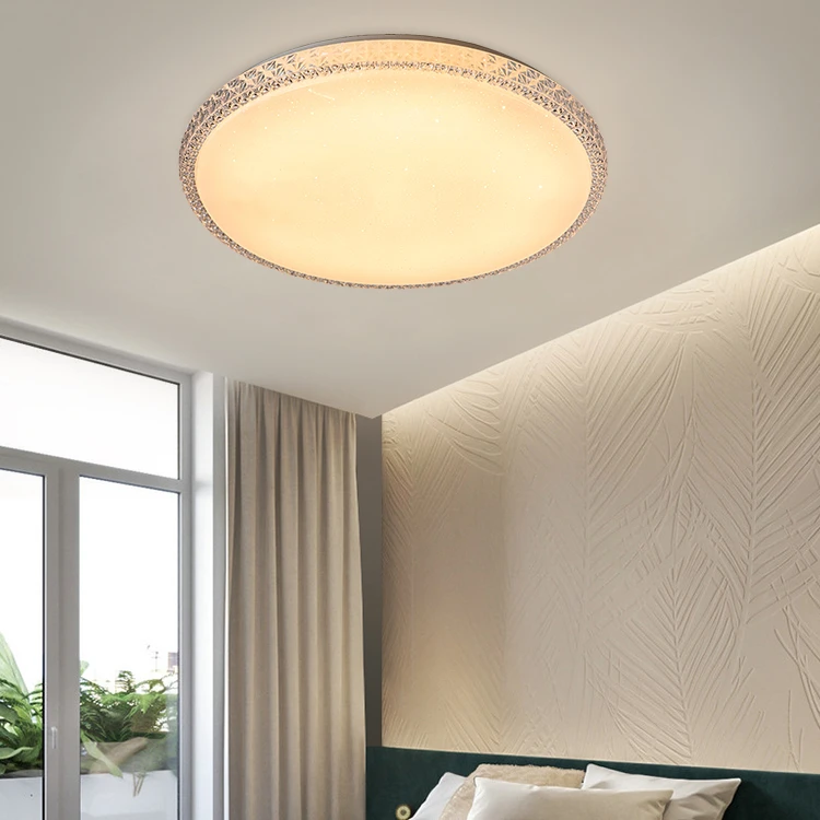 High Quality Living Room Vintage 12W 24W 36W 60W Suspended Acrylic Round LED Ceiling Light