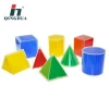 High quality mathematic material plastic geometric cubes in outspread 8pcs
