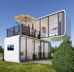 High Quality Portable Tiny Easy Assembly Steel Frame Modular Apple Pod Mobile Apple Cabin Glass Prefab Capsule House Apple Capsule for Living or Office
