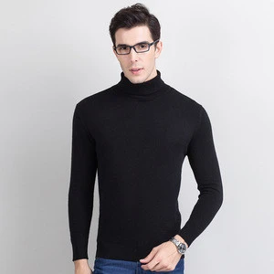 high quality winter soft cashmere pullover knitted turtleneck knit sweater men