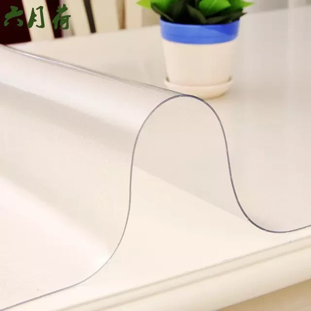 Highly Transparent Plastic Tablecover protector Easy Clean Oil Resistant Waterproof Tablecloth for Table/Desk dinner