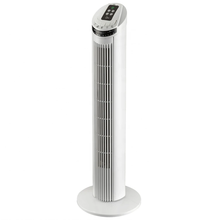 Home Use Space Saving Remote Control No Noise LED Display Luxury Tower Fan