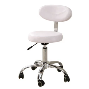 Honggang furniture salon equipment white small stool saddle chair beauty salon chair barber chair