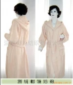 Hooded cotton towel bathrobe
