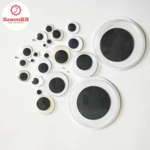 HOT! 5 -50mm Black-White Plastic Round Moving Wiggle Eyes For Children Kid Handcraft DIY Craft Doll Toy Accessories