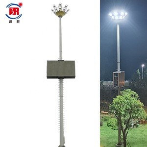 Hot dip galvanized Iron high mast lighting pole video mast lighting