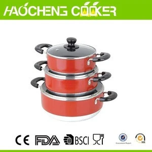 hot product colorful aluminium saucepot set