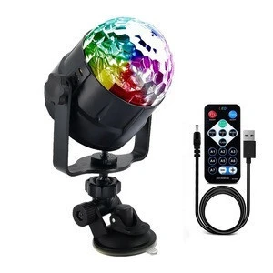 Hot Sale Festival Projection Party Lights Disco Strobe Light Crystal Magic Ball USB RGB Stage Light With Remote Control