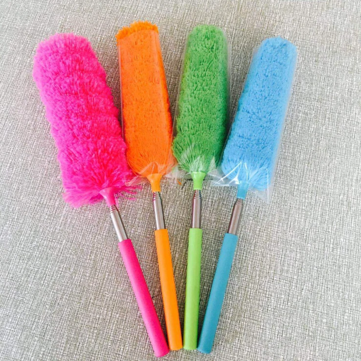 Hot sale high quality household cleaning mini microfiber extendable telescopic duster 80cm