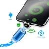 Hot Sale on Amazon  New Upgrade LED 360 Degree Rotating 3 In 1 Magnetic  Charging  Cable OEM
