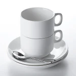 Hot Sale Restaurant Cafe Bar Porcelain Cup And Saucer, Cup Tea Sets,  Ceramic White Portuguese Ceramic Cup
