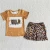 Import Hot sale Stay wild child 2 piece set baby girl 0-16 years old children wear summer short-sleeved clothes from China