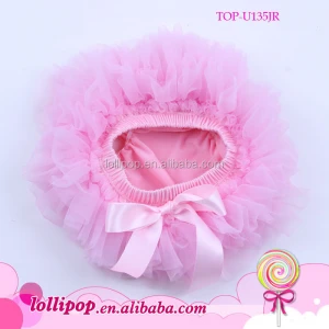 Hot sale ! top quality pink cotton diaper cover tutu baby skirted bloomers newborn skirt bloomers