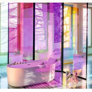 Hot sell Colorful Glass Wall Decorate Dichroic Film Building Glass Tint Films Photochromic Window Film
