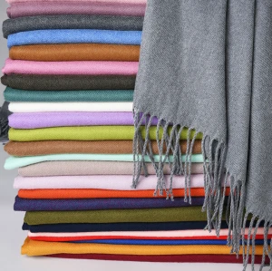Hot Sell Womens Soft Cashmere Long Scarf Pashmina Shawls Wraps Winter Pure Color Scarf
