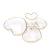 Import Hot Selling Heart Shape Crystal Clear Heart Shape Glass Bowl With Gold Rim from China