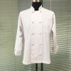 hot selling high quality restaurant uniform kitchen cooking black/white chef coat with knot button