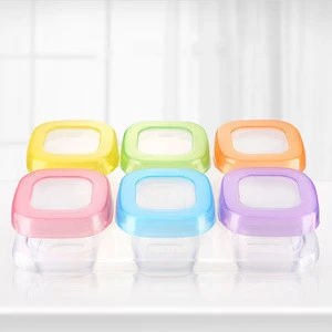 Hot selling Portable Breast Milk/fruit/juice/snack Storage Cup Set transparent Food Container for baby