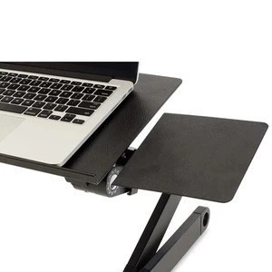 Hot Selling Portable Foldable Adjustable Aluminum Laptop Stand with Cooling Fan and Mouse Pad for Laptop and Macbook