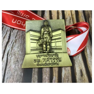 Hot selling running events military personalized sports trophies and custom medal