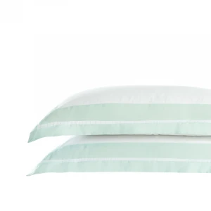 hotel linen 100% cotton sateen bed linen white bedding set 4 pcs  300TC with nice colored applique