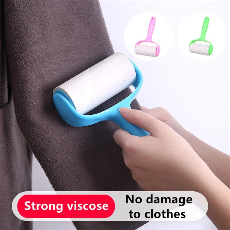 Household Cleaning Tools Tearable Sticky Pet Hair Dust removal Sticky Paper Lint Rollers Clothes Hair Dusting Brush