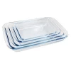 housewares round pyrex microwave heat resistant glass bakeware baking dish tray with lid