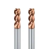 HRC55 degree tungsten carbide soild roughing square ball nose corner radius 2/4flute square cnc milling cutter tool end mill