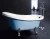 Import HS-B518 bathtub with claw feet,high quality free standing bathtub,small clawfoot tub from China
