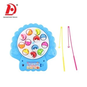 HUADA 2019 Kid Interesting Electronic Catch Fish Toy Musical Fishing Game Toy with Battery