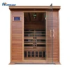 imported solid wood good quality 2 person far infrared sauna room