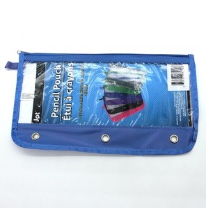 In stock fashion  transparent PVC stationery pencil zipper case bag