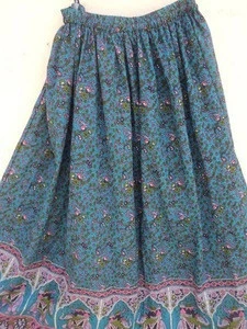 India Bagru Design Printed Cotton Long Skirts Dress For Kids Girls / Branded Kids Summer Wear Skirts