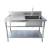 Import Industrial Restaurant Commercial Stainless Steel Kitchen Sink With Backsplash from China