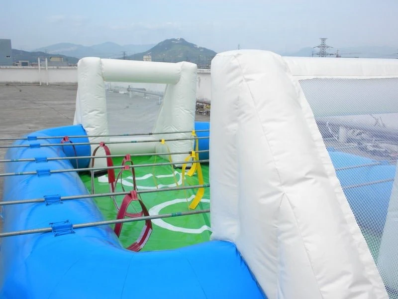 Inflatable human foosball field, human foosball inflatable games B6031