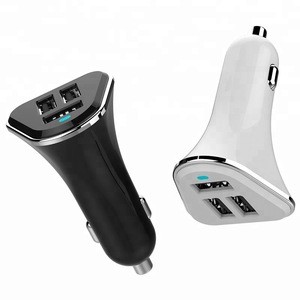 innovative mobile phone accessories car charger 3 port usb in-car charger shenzhen mobile phone accessories