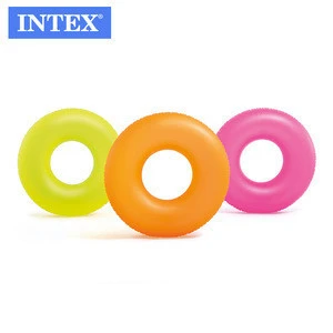 INTEX 59262 NEON FROST TUBES adult inflatable swimming Ring swimming circle Swimming pool life buoy
