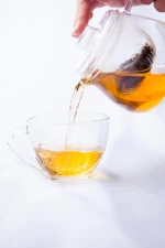 Japanese high polyphenols relaxing tea bags made by roasted lotus root leaves