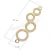Import jewelry finding micro pave cubic zirconia micro pave donut brass connector 1/1 loop from China