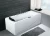 Import K-614 Wholesale china factory Simple small acrylic bath tub with PU pillow, cheap massage spa, bathtub handrail from China
