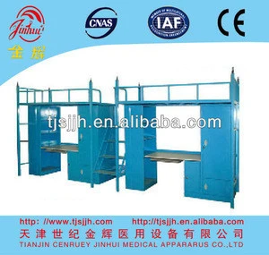 K6 School dormitory double deck bed with study table