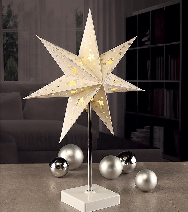 Kanlong christmas accessories supplies H24inch star led lights  table lamp for home Christmas decoration