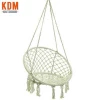 KDM Round Swing Hanging Chair  - Top 2020 Hammock Chair  - High Quality Cotton Weaving &amp; Bamboo loops - KDMCH0003