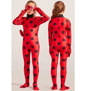 Kids Costume Cosplay Anime Halloween Costumes Girls Fancy Party Dress Lady Bug Jumpsuit