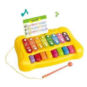 Kids educational plastic toy playing music instrument xylophone piano