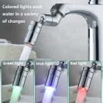kitchen Brass 720 Degree Swivel Sink Faucet Aerator Rotatable Bubbler Tap Aerator Sprayer Splash-Proof Tap Nozzle Filter