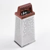 Kitchen Gadget Multi purpose stainless steel manual box grater with plastic handle