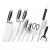 Import Kitchen knives 9pcs 3cr13 handle kitchen knife set with TPR handle and acrylics block from China